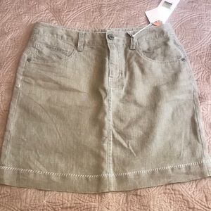 NWT Tori Richards Tan Linen Skirt